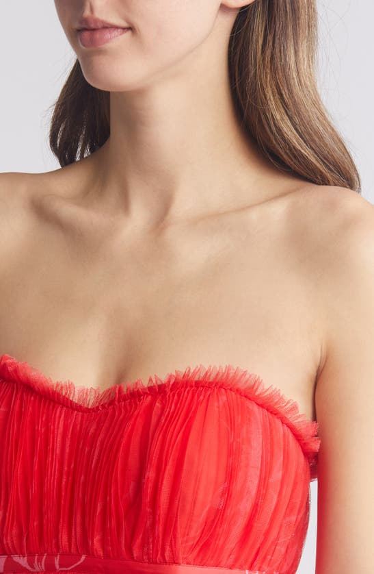HUTCH HUTCH EVI STRAPLESS PLISSÉ GOWN