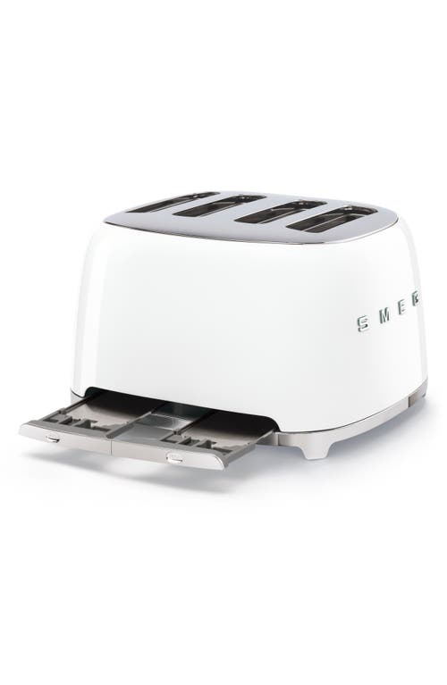 Smeg Four-by-four Slice Toaster In White