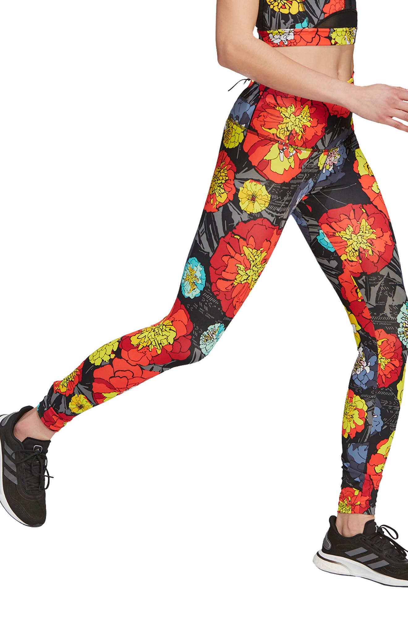 adidas Floral Running Tights | Nordstrom