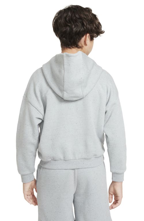 Shop Nike Kids' Icon Fleece Pullover Hoodie In Light Pumice/light Silver