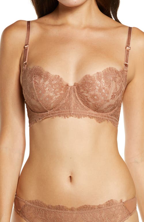 Skarlett Blue Entice Underwire Balconette Bra In Gleam/terracotta
