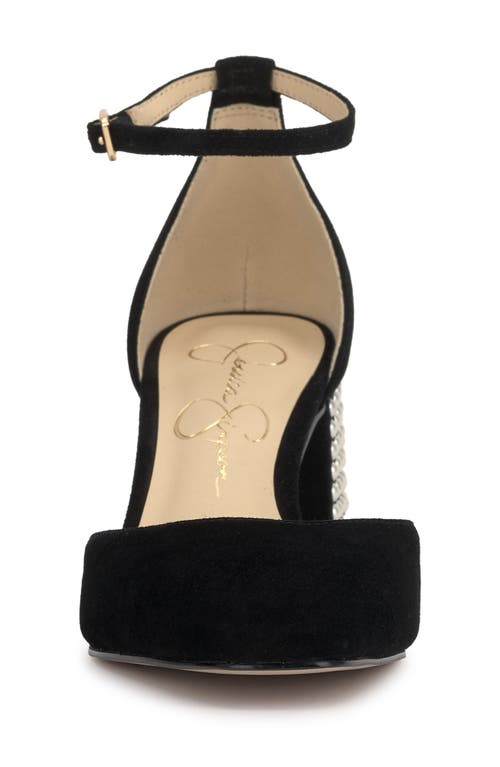Jessica Simpson Fulian Womens Suede Embellished Ankle Strap In Black