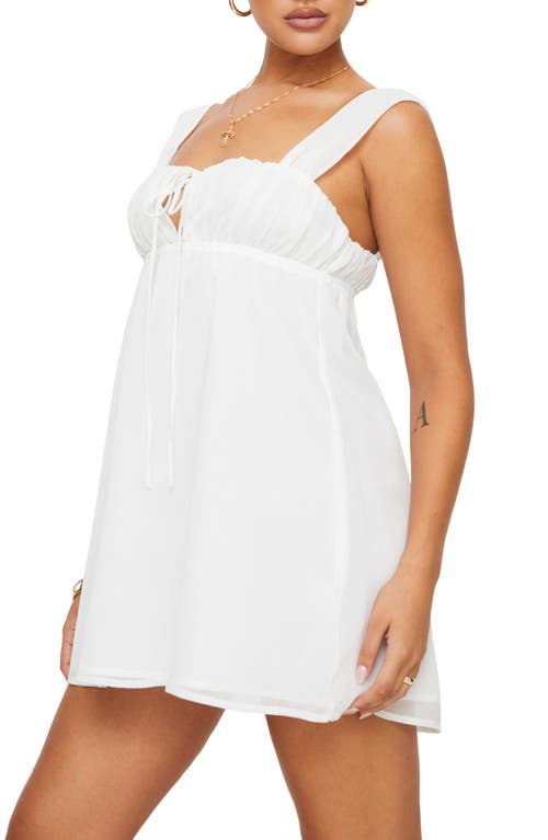 Shop Princess Polly Mooney Babydoll Minidress In White