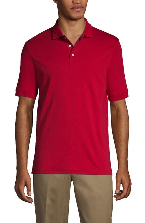 Shop Lands' End School Uniform  Long Sleeve Interlock Polo Shirt In Red