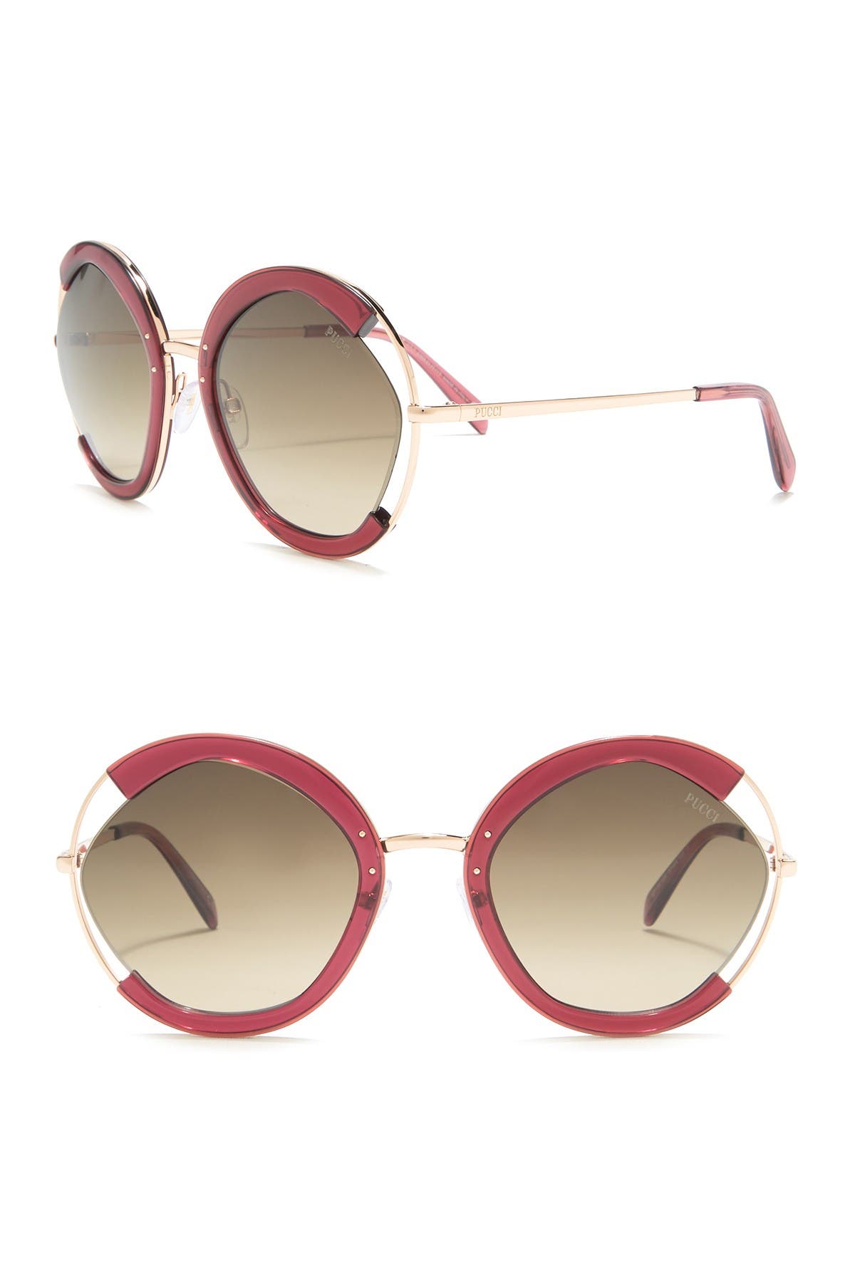 Emilio Pucci | 57mm Round Sunglasses 