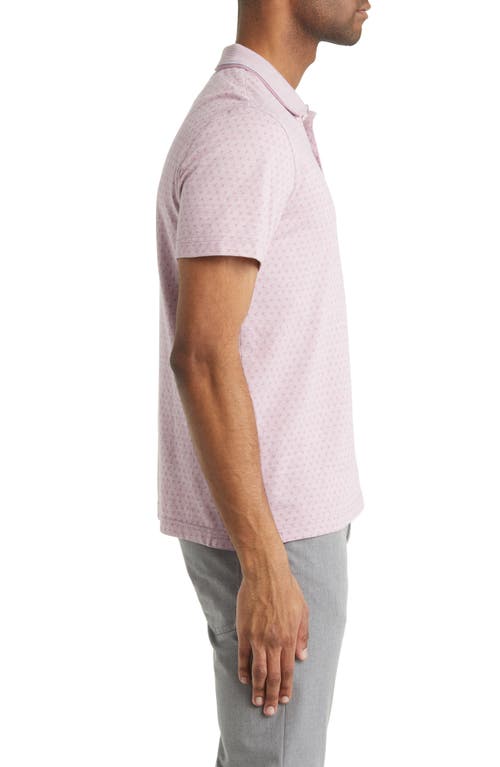 Shop Ted Baker London Mathias Jacquard Cotton Polo Shirt In Pale Pink