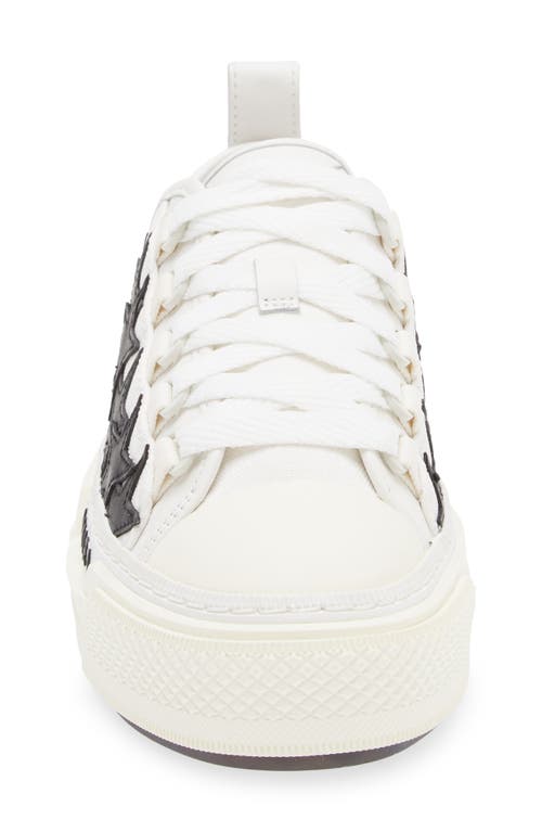 Amiri 'skel Top Low' White And Black Sneaker With Logo Patch On The Tongue And Contrasting Details On The In White Black
