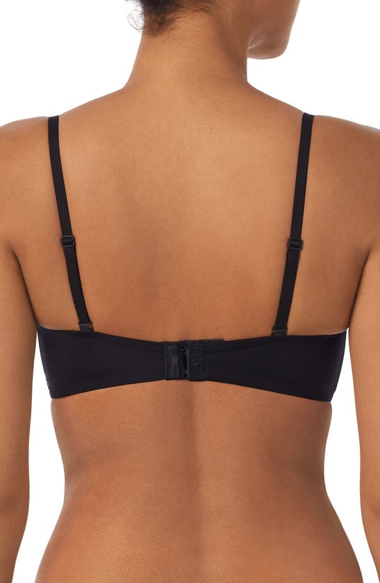 Shop Dkny Smooth Strapless Underwire Push-up Bra In Black