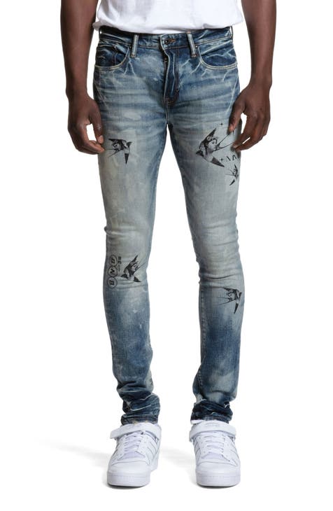 Llewellyn Distressed Skinny Jeans (Regular & Big)