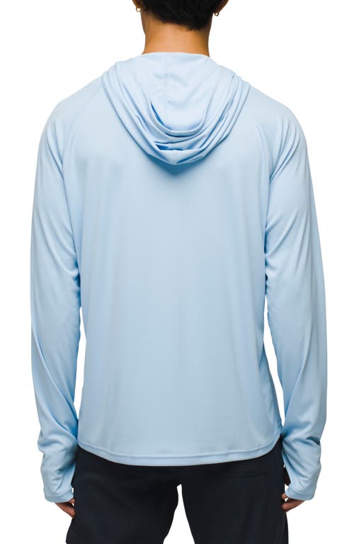 Prana Sol Shade Long Sleeve Hooded Performance Top In Crescent Bay