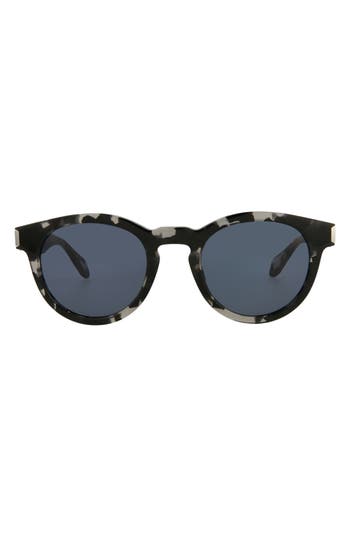 Just Cavalli Round-frame Acetate Sunglasses In Black Havana Blue