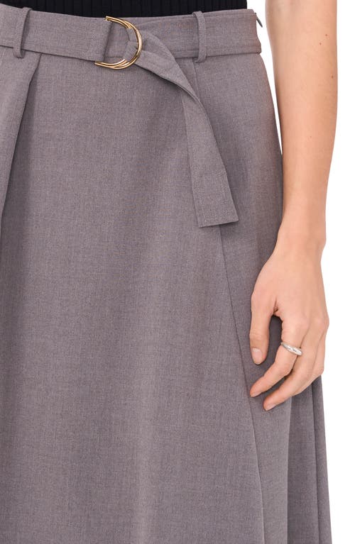 Shop Halogenr Halogen(r) Asymmetric Faux Wrap Belted Skirt In Silver Smoke Grey