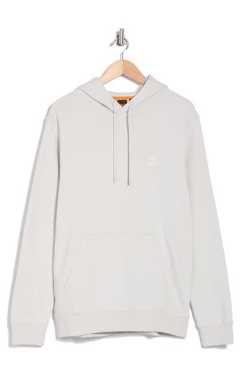 Shop Hugo Boss Boss Wetalk Cotton Hoodie In Light/pastel Grey