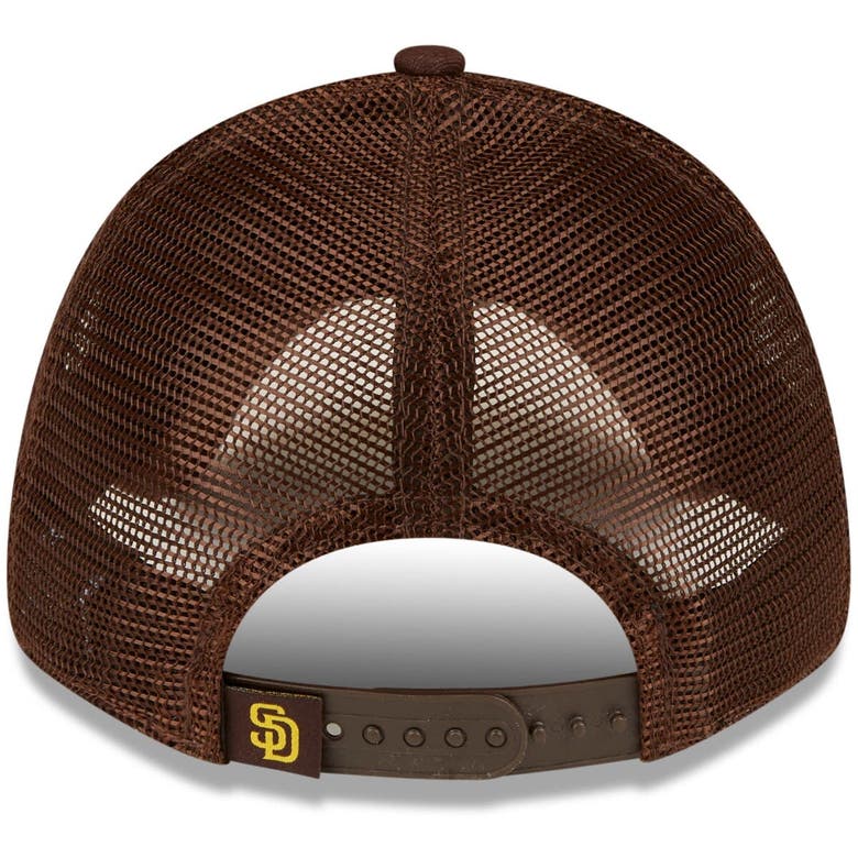 Shop New Era Brown San Diego Padres Trucker 9forty Snapback Hat