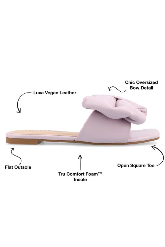 Shop Journee Collection Tru Comfort Foam Fayre Bow Flat In Lavender