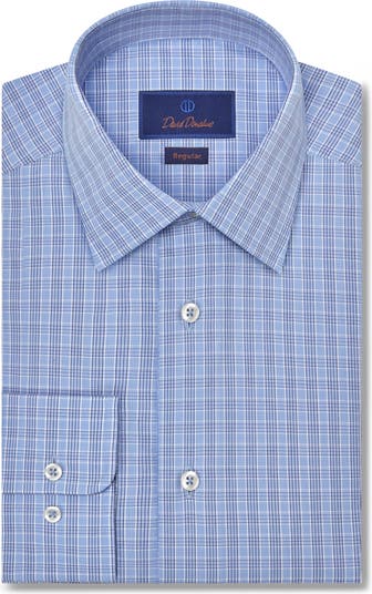 David Donahue Regular Fit Plaid Dress Shirt | Nordstrom