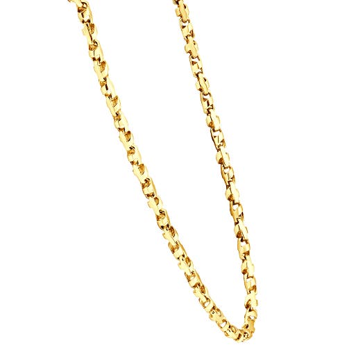 Shop Bliss Diamond (59g) Solid 14k Yellow Gold 5mm Flexible Link 22 " Necklace