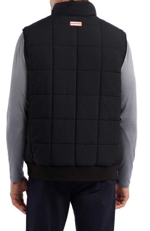 Shop Hunter Stan Reversible Water Repellent Quilted Puffer Vest In Black/black Watch