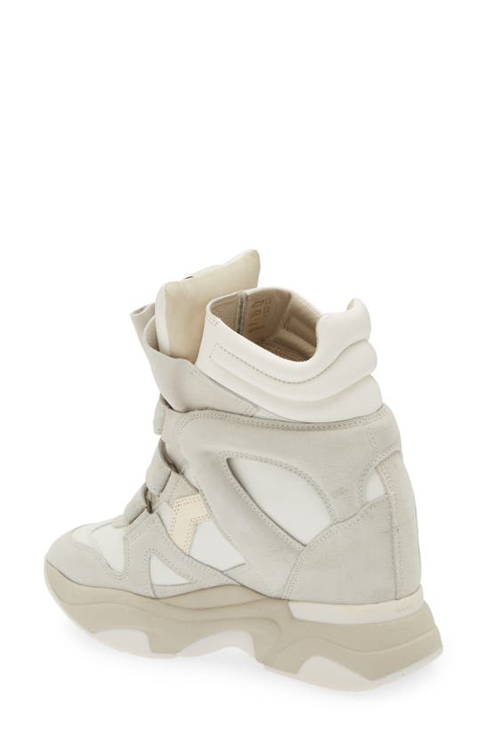 Shop Isabel Marant Balskee Hidden Wedge High Top Sneaker In White