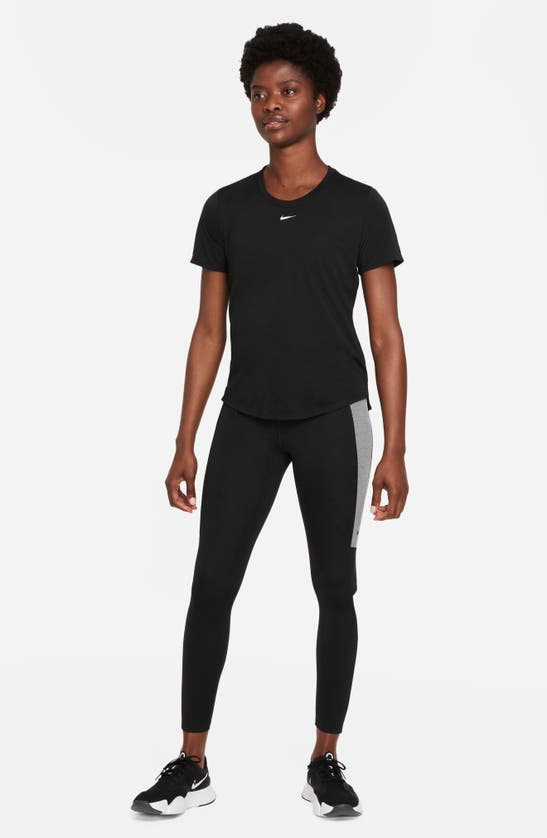 Shop Nike One Stand Dri-fit T-shirt In Black/ White