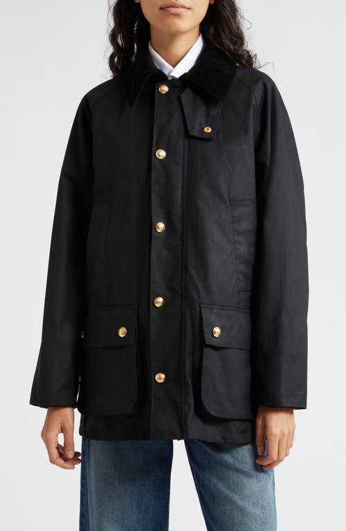 Shop Nili Lotan Kedem Waxed Cotton Jacket In Black