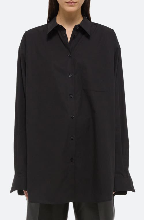 Helmut Lang Oversize Poplin Button-up Shirt In Black