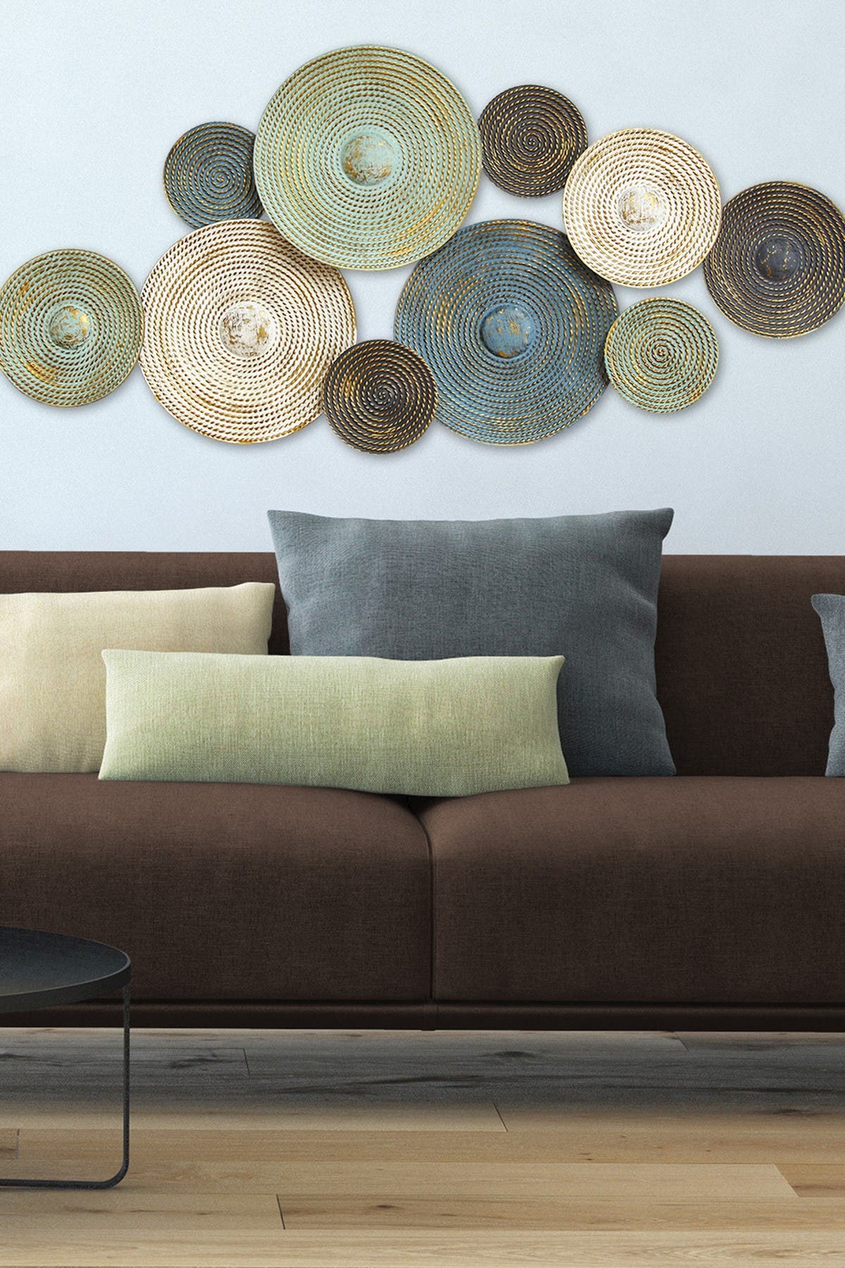 STRATTON HOME DECOR Multi Asheville Textured Plates Wall Decor