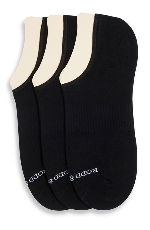 Rodd & Gunn 3-Pack Edgecumbe No-Show Socks Onyx at Nordstrom,