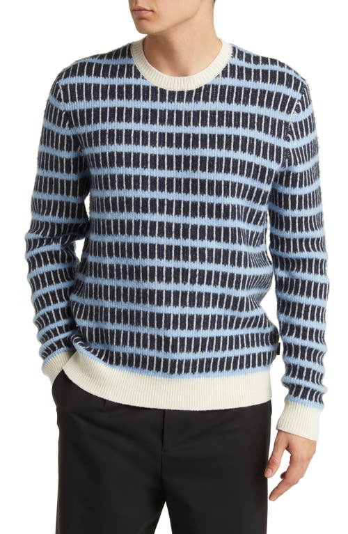 Ted Baker London Waylen Stripe Wool Blend Sweater Navy at Nordstrom,