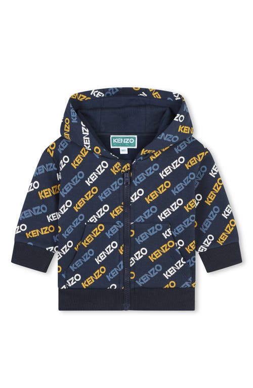 Shop Kenzo Kids' Cotton Zip Hoodie & Sweatpants Set In Navy