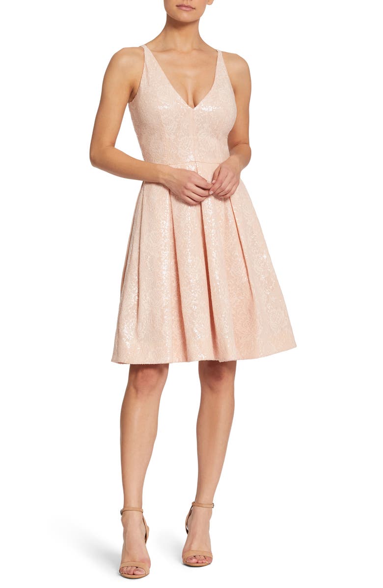Dress the Population Collette Sequin Fit & Flare Dress | Nordstrom