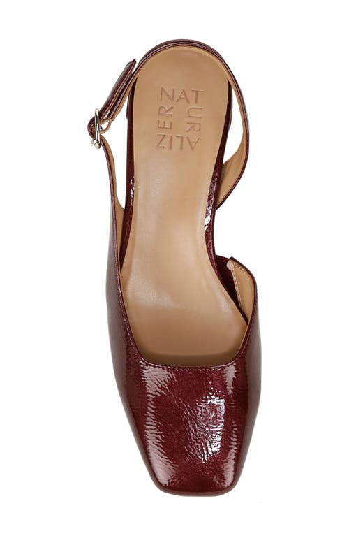 Naturalizer Jayla Slingback Pumps In Cranberry Red Faux Leather