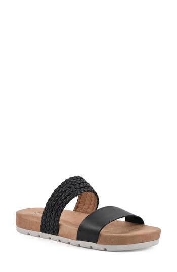 Cliffs By White Mountain Tactful Sandal In Black/smooth