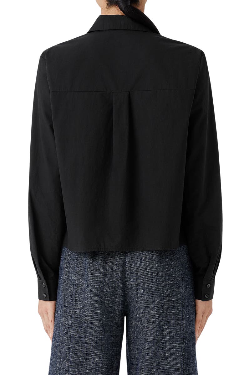 Eileen Fisher Classic Point Collar Organic Cotton Poplin Button-Up Shirt, Alternate, color, 
