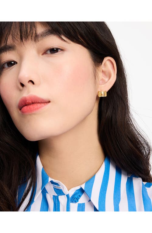 Shop Kate Spade New York Camera Stud Earrings In Gold