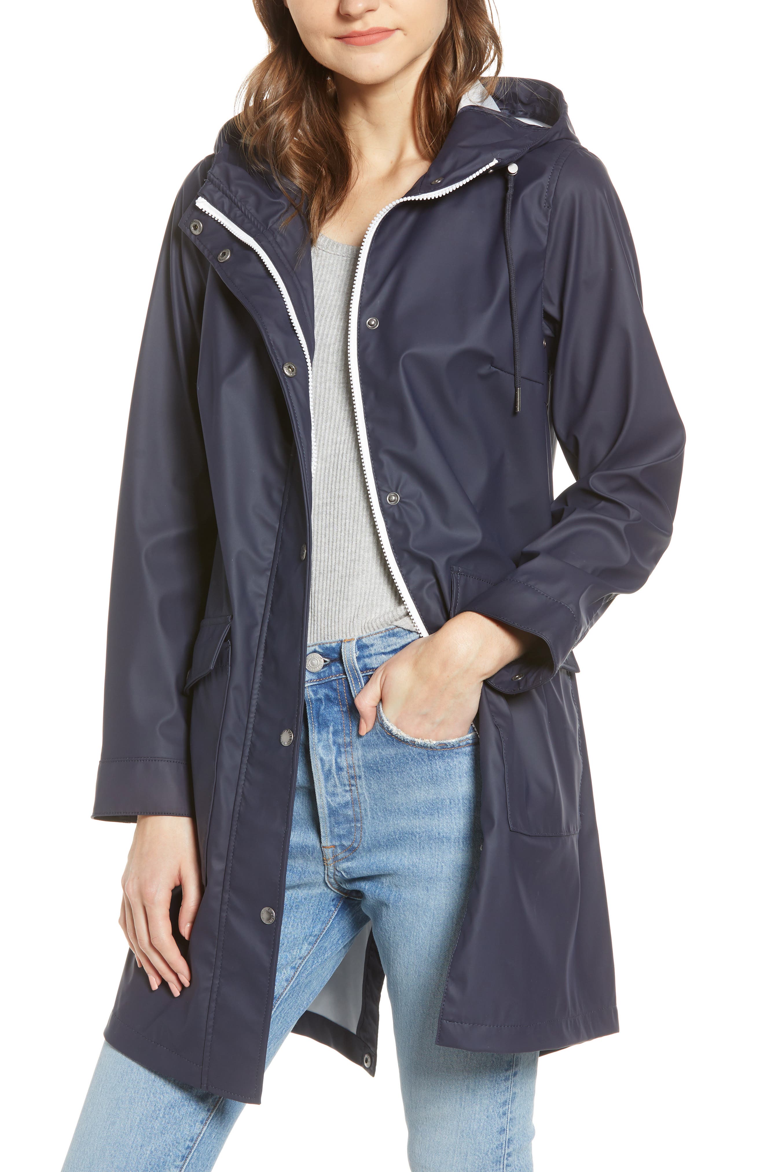 levi's midweight rubberized rain fishtail parka jacket