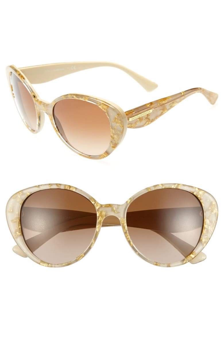 Dolce&Gabbana 'Gold Leaf' 54mm Sunglasses | Nordstrom