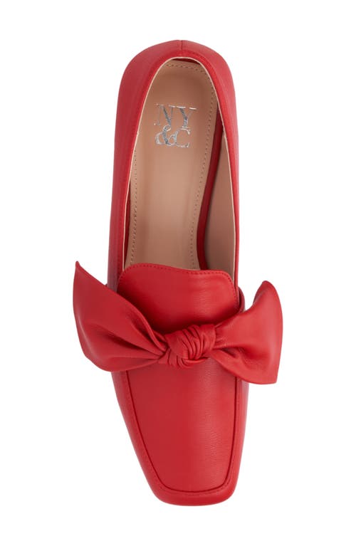 Shop New York And Company Dominica Bow Loafer In Red