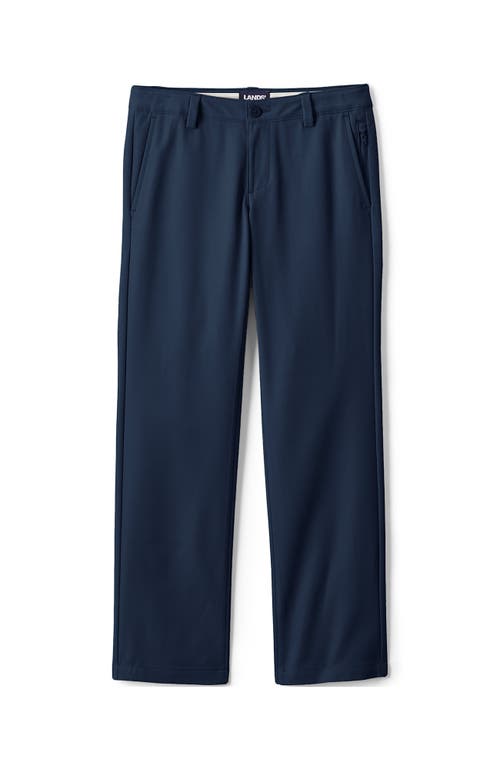 Shop Lands' End School Uniform Girls Active Performance Chino Pants In Classic Navy