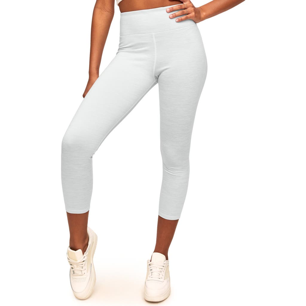 Shop Adore Me Haley High-waist Heather Fleece 7/8 Legging In White