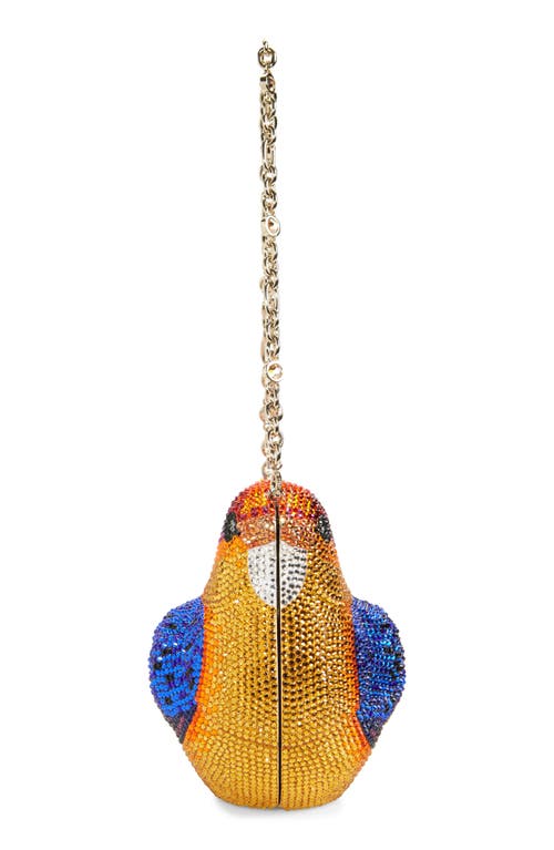 Judith Leiber Womens Bird Kingfisher Crystal Clutch-bag Silver Topaz Multi In Silver Topaz Multi