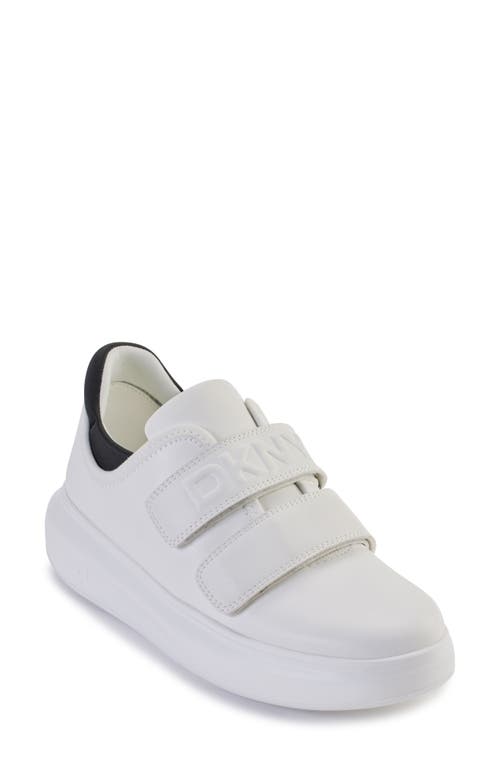 Dkny Jamiah Platform Sneaker In White/ Black