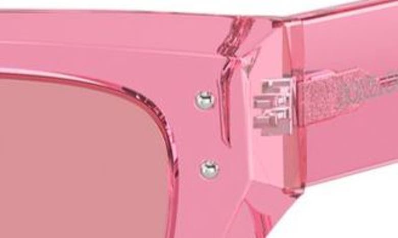 Shop Dolce & Gabbana Dolce&gabbana 52mm Cat Eye Sunglasses In Trans Pink