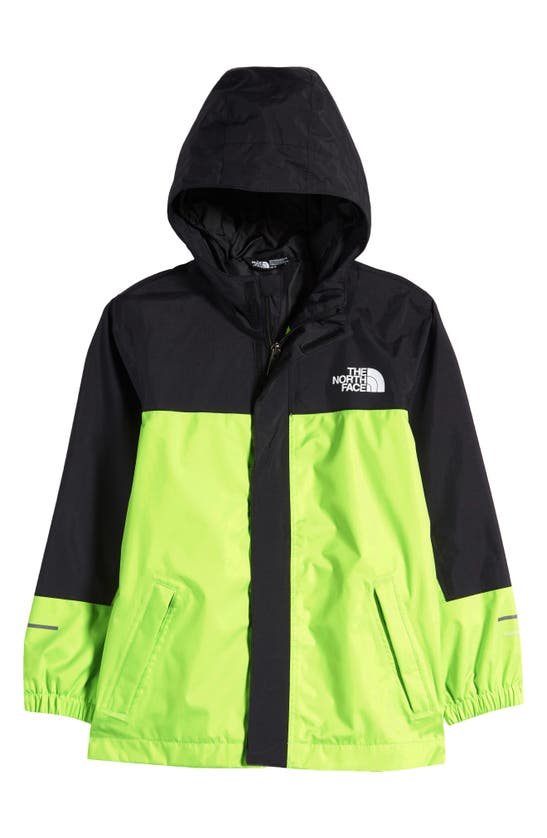 Shop The North Face Kids' Antora Waterproof Rain Jacket In Safety Green