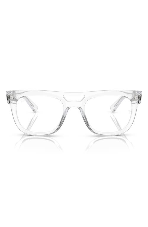 Ray-Ban Phil 54mm Square Optical Glasses in Transparent at Nordstrom