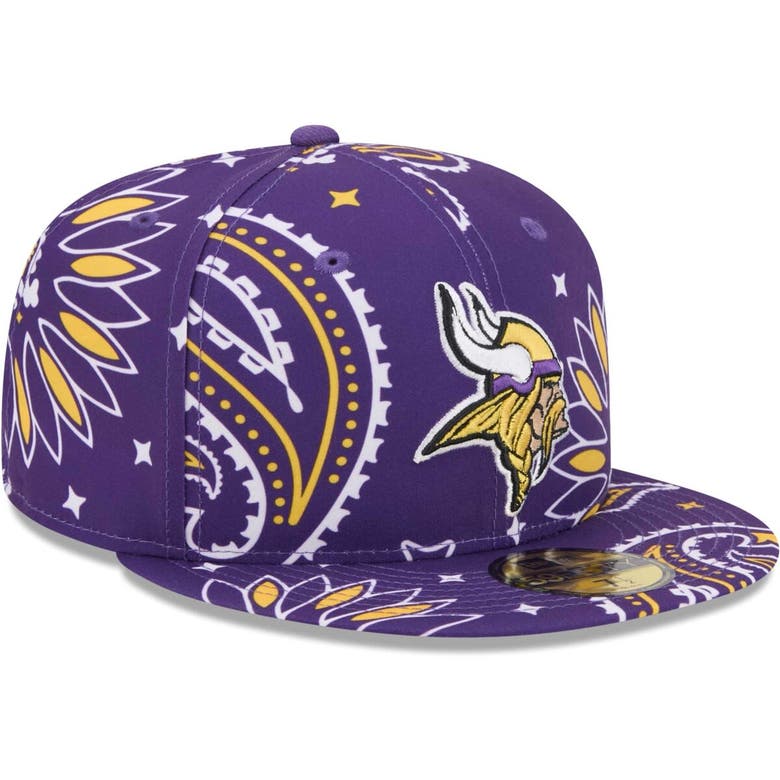 Shop New Era Purple Minnesota Vikings Paisley 59fifty Fitted Hat