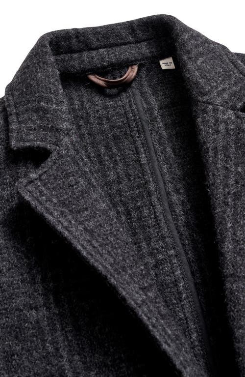 Billy Reid Subtle Plaid Boiled Wool Jordan Coat In Black/multi