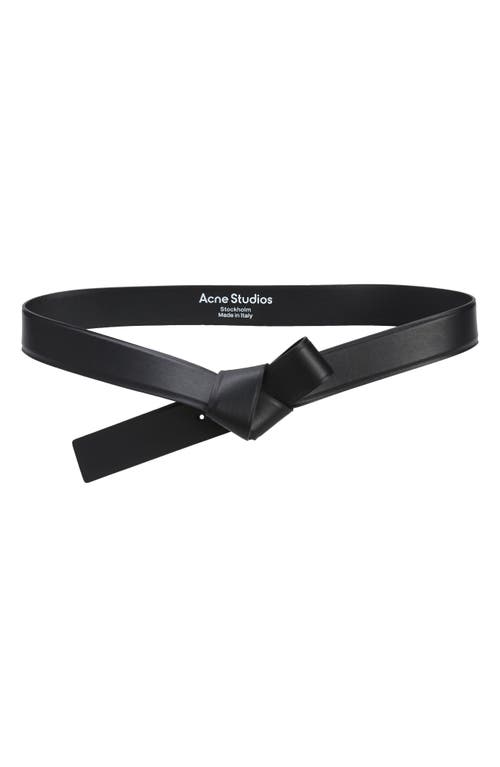 Musubi Leather Belt in Black