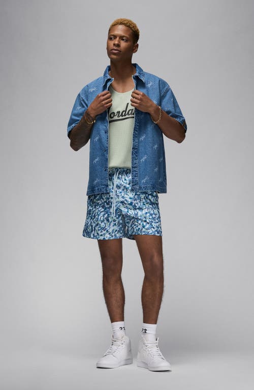 Shop Jordan Poolside Twill Shorts In Blue Tint/white