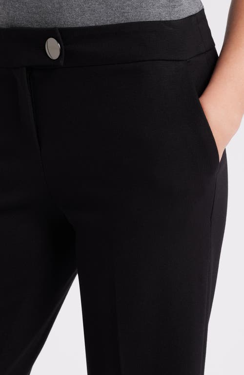Anne Klein Extended Button Tab Pants In Anne Black